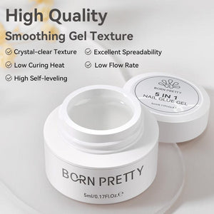 5 in 1 Nail Glue Gel 5ml Gel Nail Polish BORN PRETTY 