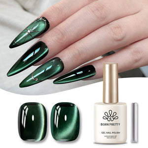 Glass Cat Magnetic Gel Polish MY128 Only Green 15ml Gel Nail Polish BORN PRETTY 