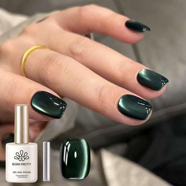 Glass Cat Magnetic Gel Polish MY128 Only Green 15ml Gel Nail Polish BORN PRETTY 
