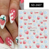 Cherry Strawberry 3D Nail Stickers Clearance No Brand SD-2427 