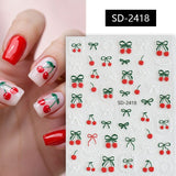 Cherry Strawberry 3D Nail Stickers Clearance No Brand SD-2418 