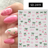 Cherry Strawberry 3D Nail Stickers Clearance No Brand SD-2419 