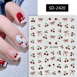 Cherry Strawberry 3D Nail Stickers Clearance No Brand SD-2420 