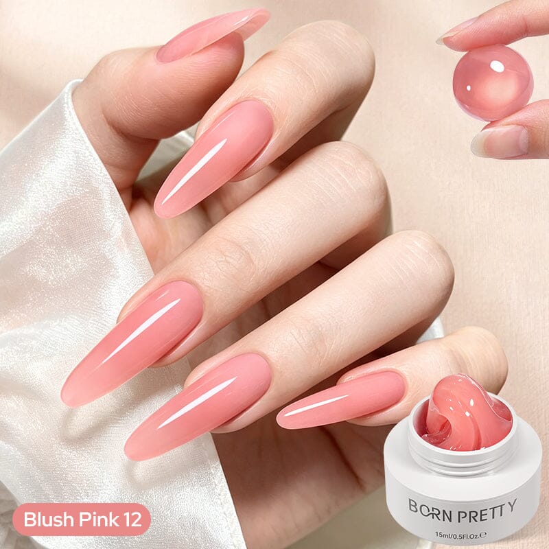 Non‑Stick Hand Builder Gel 5D Sculpting Gel 15ml Extension Nail Gel BORN PRETTY Blush Pink 12 