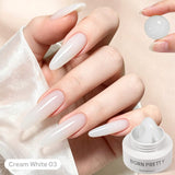 Non‑Stick Hand Builder Gel 5D Sculpting Gel 15ml Extension Nail Gel BORN PRETTY Cream White 03 
