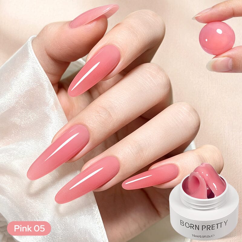Non‑Stick Hand Builder Gel 5D Sculpting Gel 15ml Extension Nail Gel BORN PRETTY Pink 05 
