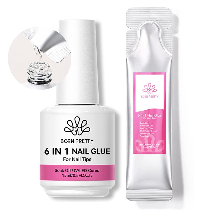 2pcs Set 6 in 1 Nail Glue Gel Polish 15ml Gel Nail Polish BORN PRETTY 