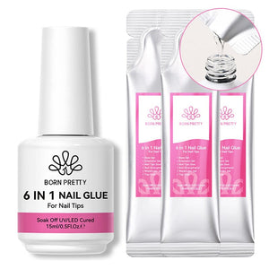 4pcs Set 6 in 1 Nail Glue Gel Polish 15ml Gel Nail Polish BORN PRETTY 