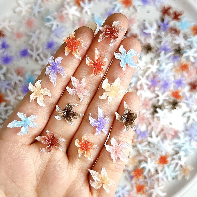 30pcs Lily Flowers Plastic Nail Art Decorations Clearance No Brand 