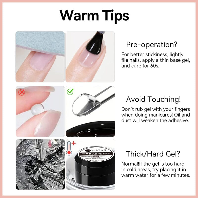 Solid Glue Gel For Nail Tips 10ml Gel Nail Polish UR SUGAR 