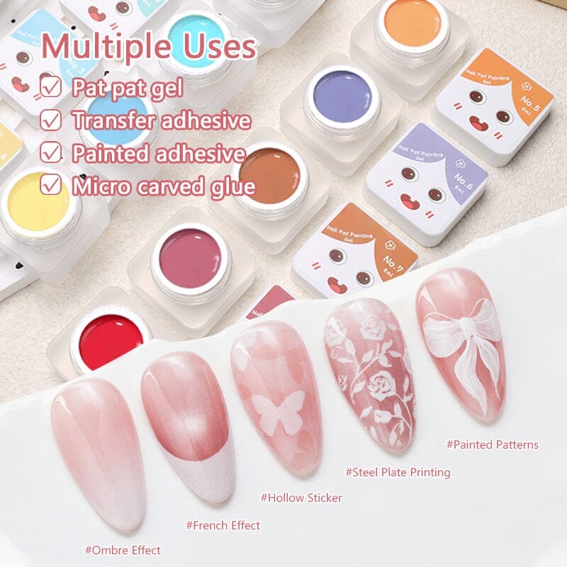 Pat Painting Gel 8ml with Sponge Gel Nail Polish No Brand 