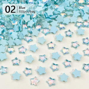 100pcs Star Plastic Nail Art Decorations Clearance No Brand 02 