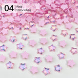 100pcs Star Plastic Nail Art Decorations Clearance No Brand 04 