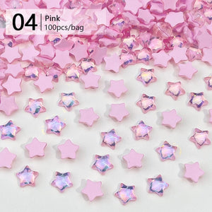 100pcs Star Plastic Nail Art Decorations Clearance No Brand 04 