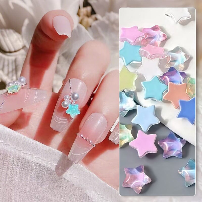 100pcs Star Plastic Nail Art Decorations Clearance No Brand 