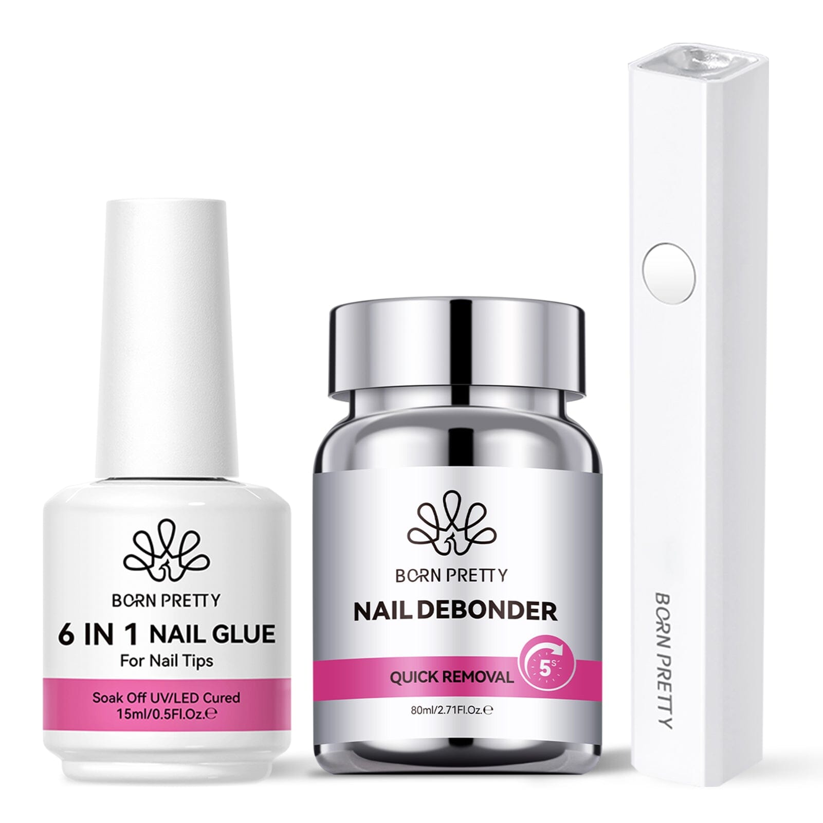 Nail Debonder Quick Removal 80ml Gel Nail Polish BORN PRETTY Set 05 