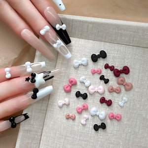 50pcs Bowknot Plastic Nail Art Decorations #23 Clearance No Brand 