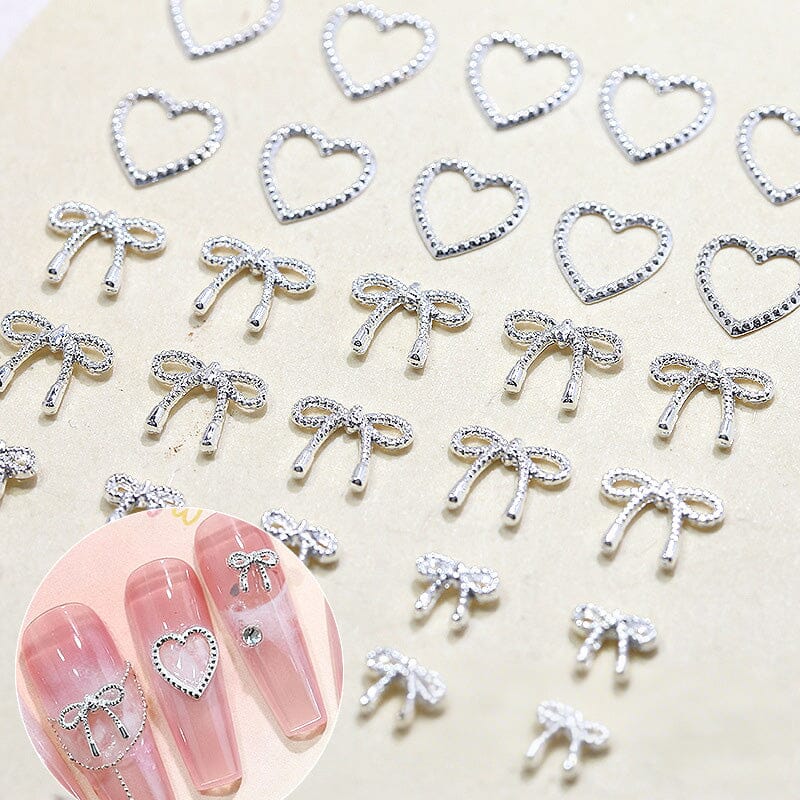10pcs Bowknot Alloy Rhinestone Nail Decoration #02 Nail Art No Brand 