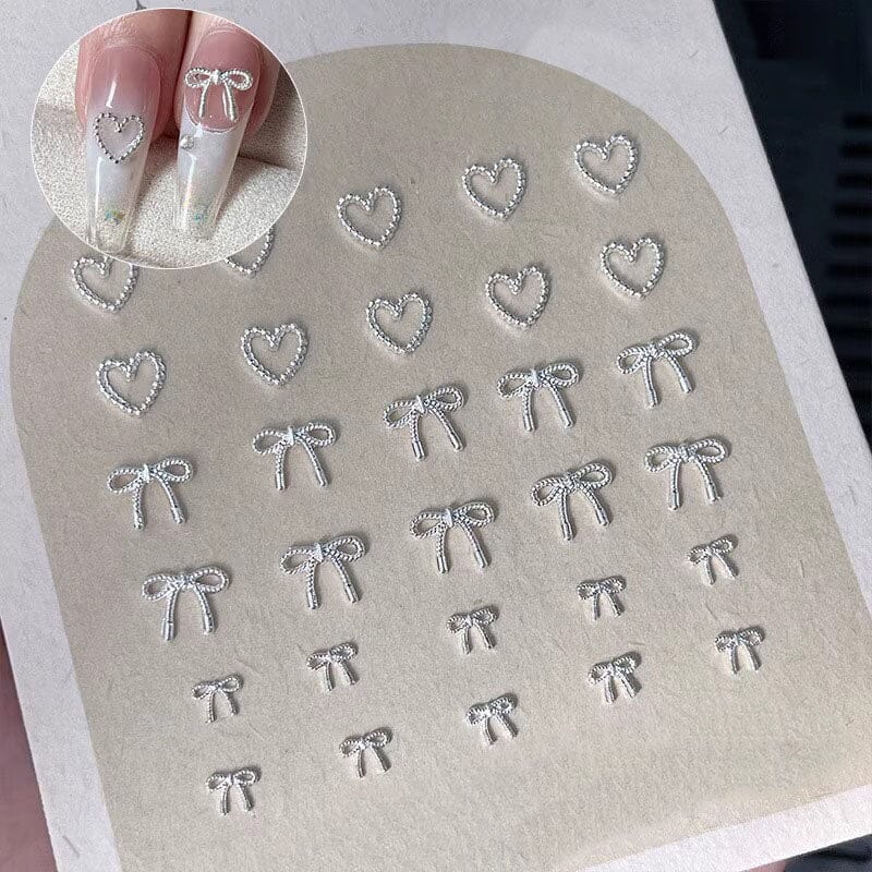 10pcs Bowknot Alloy Rhinestone Nail Decoration #02 Nail Art No Brand 