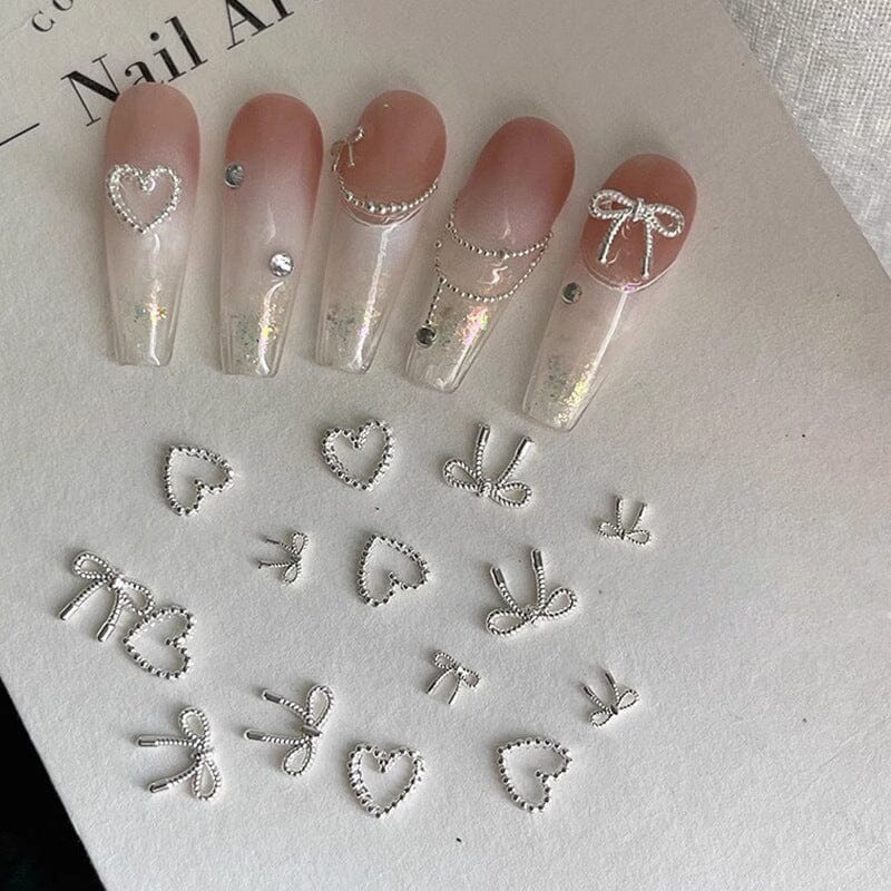 10pcs Bowknot Alloy Rhinestone Nail Decoration #02 Nail Art No Brand 