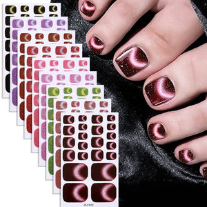 22 Tips Toenail Cat Magnetic Full Cover Nail Stickers ZXJ Series Clearance No Brand 