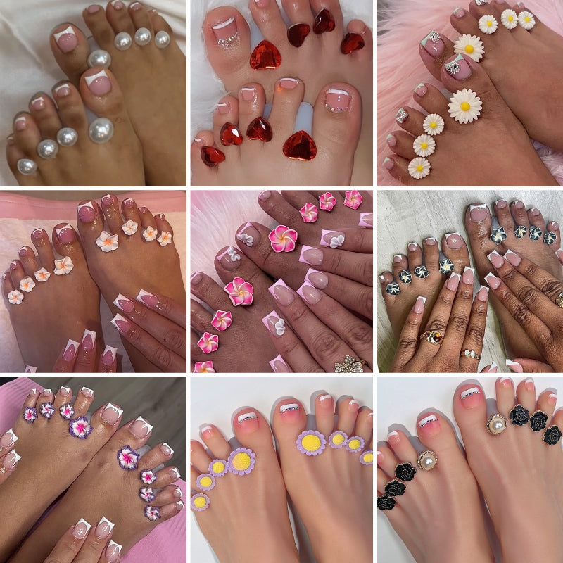 8pcs Silicone Toe Separators #07