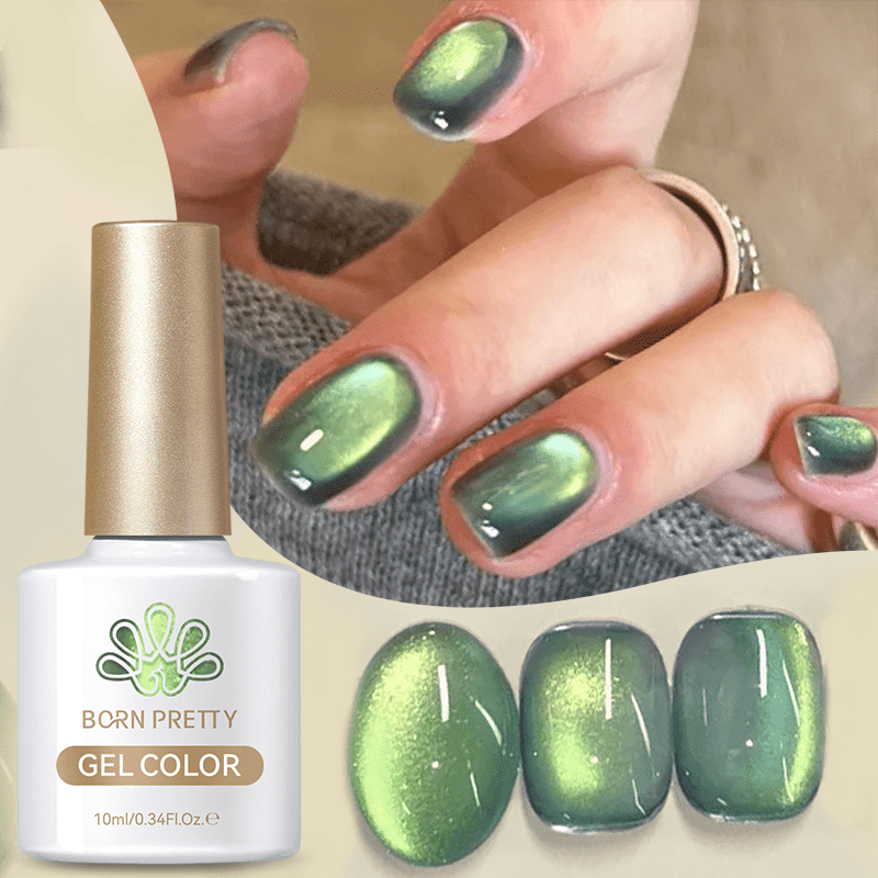 Colored Cat Magnetic Gel Polish MY120 Shadowstar Bamboo 10ml Gel Nail Polish BORN PRETTY 