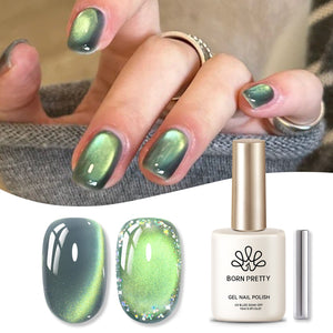 Colored Cat Magnetic Gel Polish MY120 Shadowstar Bamboo 15ml Gel Nail Polish BORN PRETTY 