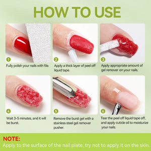 Magic Nail Gel Remover 7ml Base & Top Coat LILYCUTE 