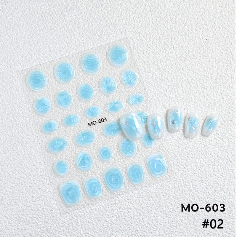Vortex 3D Nail Stickers MO Series Clearance No Brand 