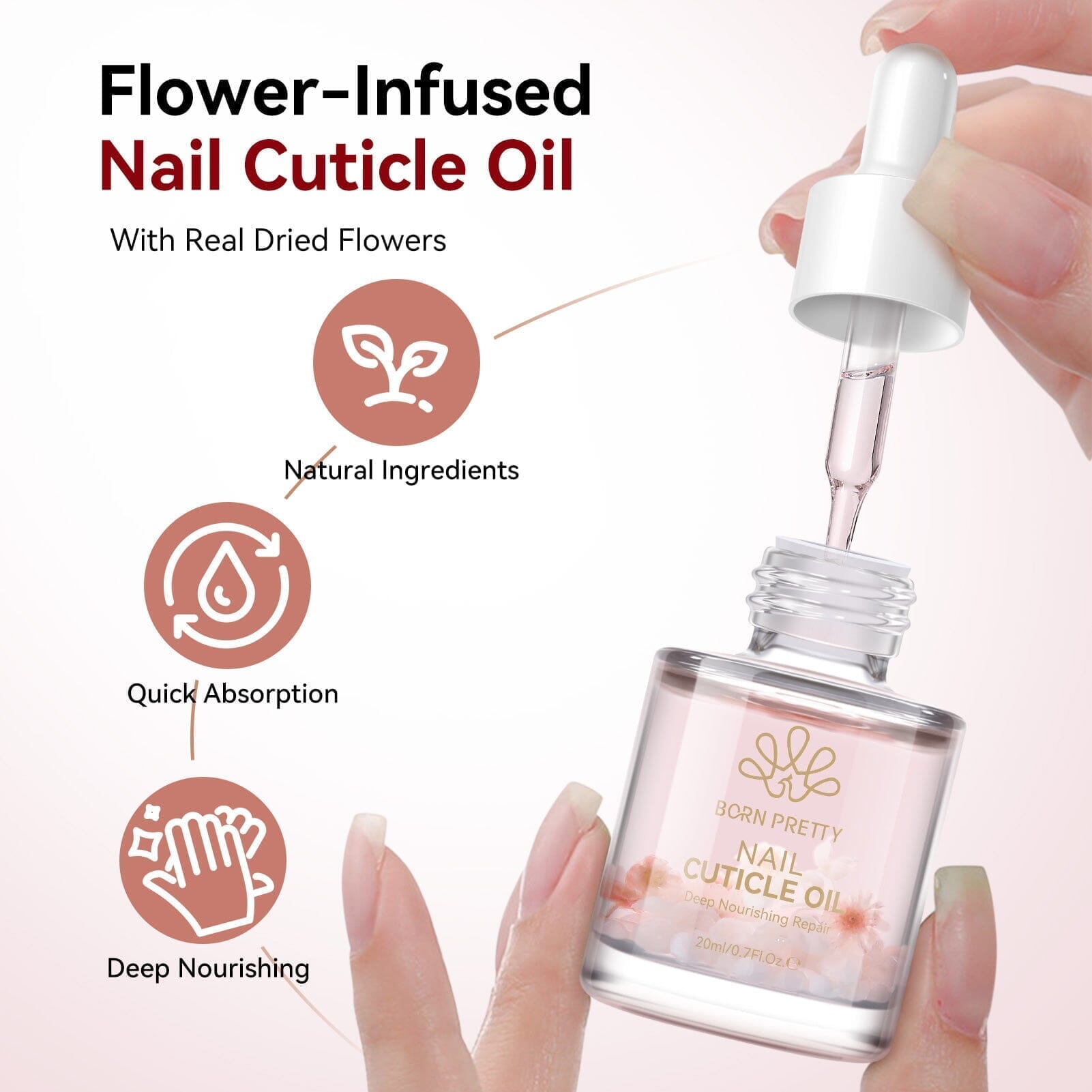 Flower-Infused Nail Cuticle Oil 20ml Tools & Accessories BORN PRETTY 