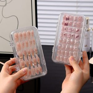 Transparent Triple Fold Large Nail Storage Box Clearance No Brand 