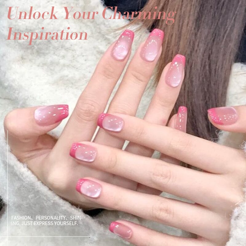 2 Bottles Gel Set French Cat Magnetic Gel 10ml Gel Nail Polish BORN PRETTY 