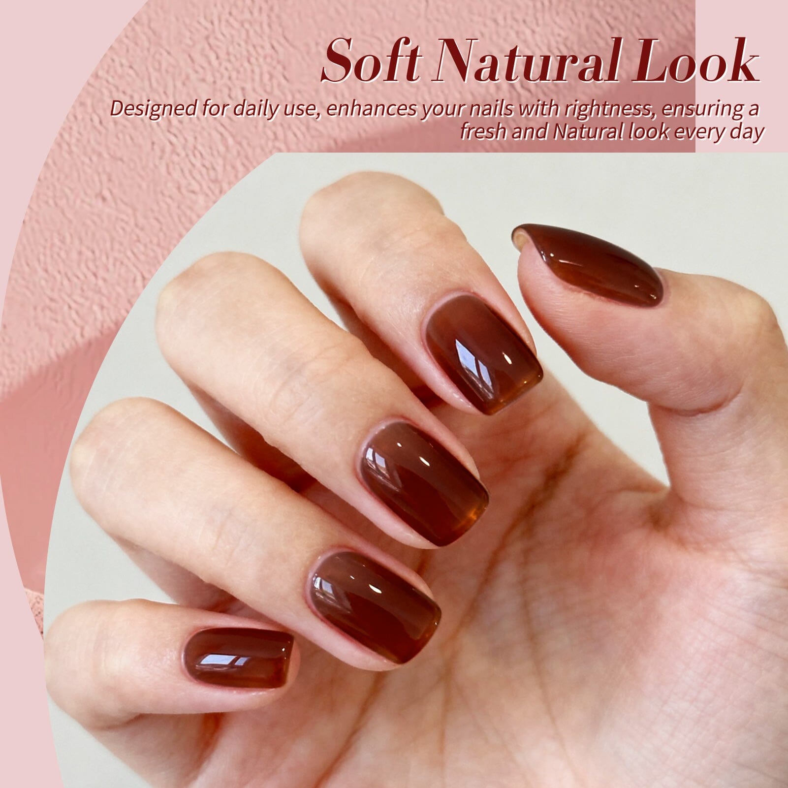6 Colors Jelly Gel Polish Set J15 Wild Rose 7ml Gel Nail Polish BORN PRETTY 