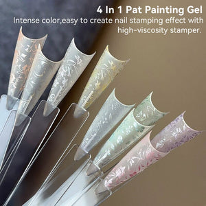 9 Colors 4 in 1 Pat Painting Gel Veiled Moon Gel Nail Polish UR SUGAR 