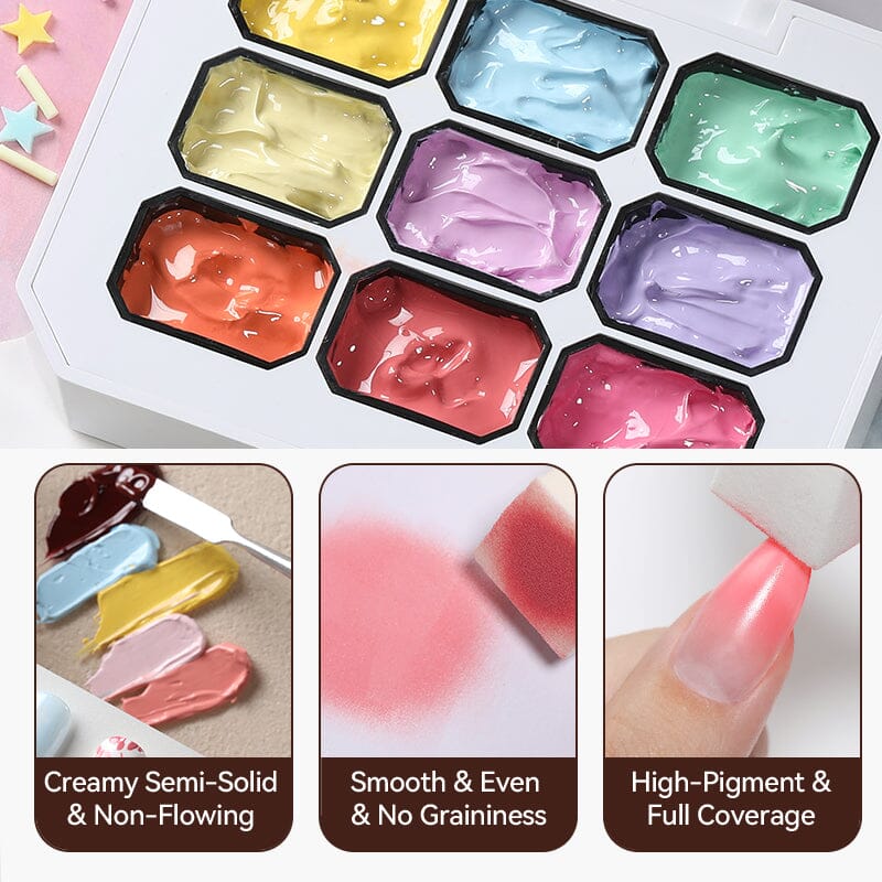 9 Colors 4 in 1 Pat Painting Gel Prism Haze Gel Nail Polish UR SUGAR 
