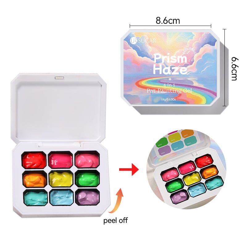 9 Colors 4 in 1 Pat Painting Gel Veiled Moon Gel Nail Polish UR SUGAR 
