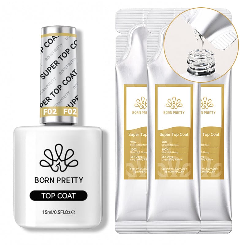 4pcs Set Super Top Coat 15ml Base & Top Coat BORN PRETTY 