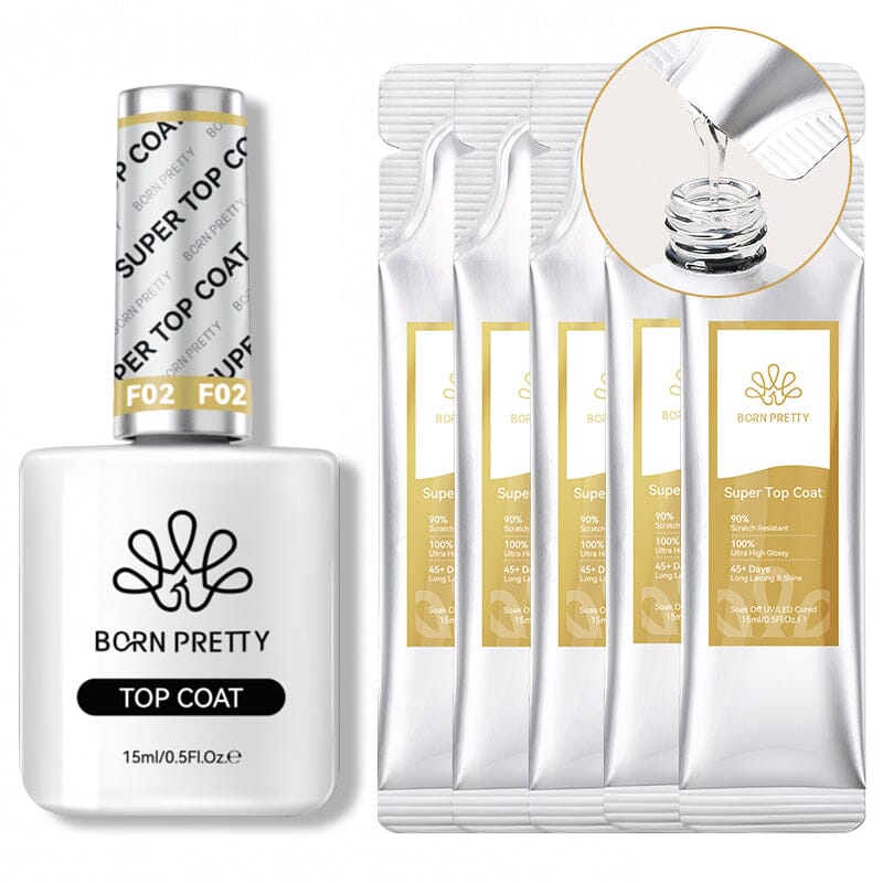 6pcs Set Super Top Coat 15ml Base & Top Coat BORN PRETTY 