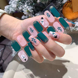 16 Tips Christmas Full Cover Nail Stickers Nail Sticker No Brand SD-028 