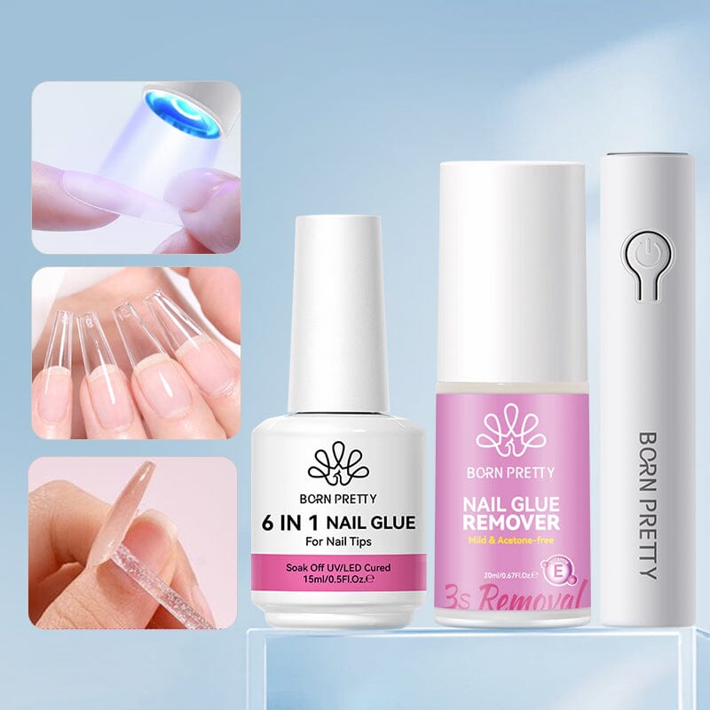 Mini Hand Light & 6 in 1 Gel & Nail Glue Remover Sets & Kits BORN PRETTY 