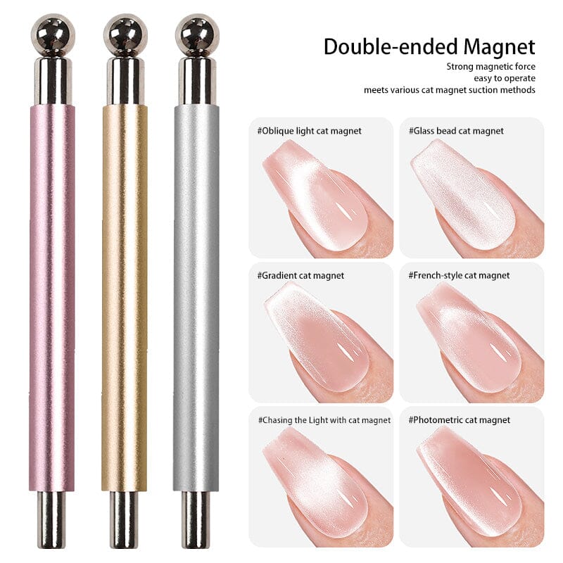Double Head Cat Magnet Stick Pink Gold Silver Tools & Accessories No Brand 