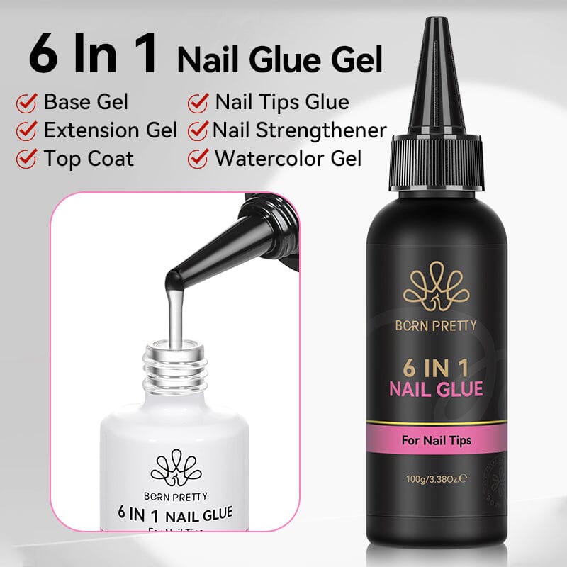 6 in 1 Nail Glue Gel 100g Gel Nail Polish BORN PRETTY 