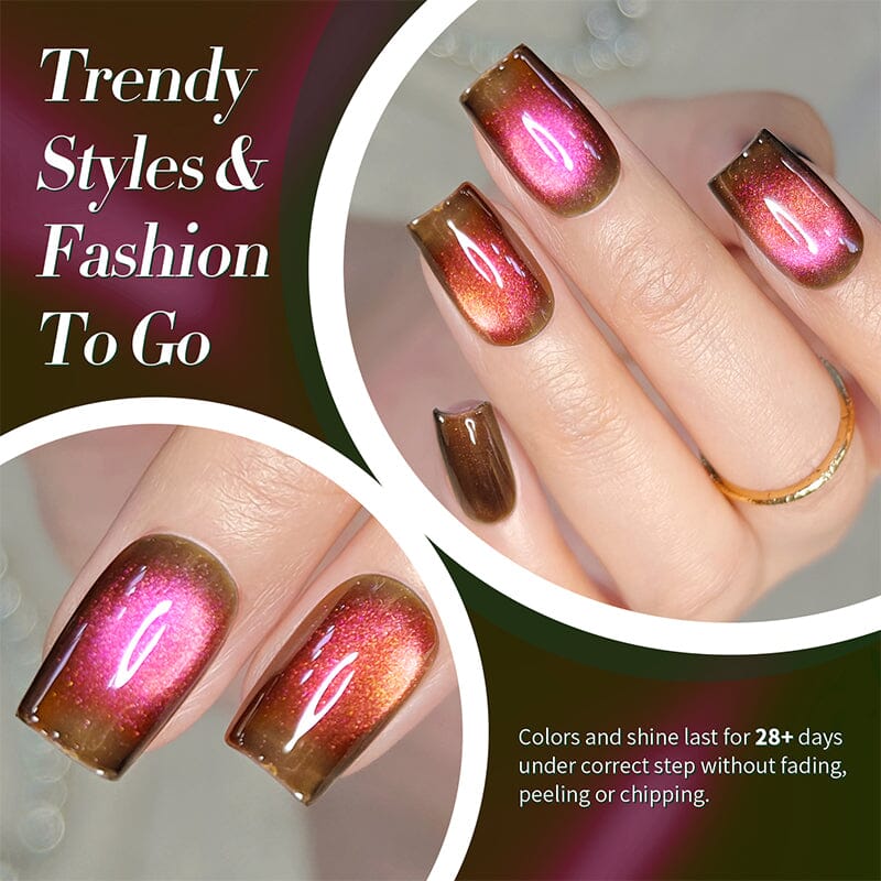 TPO & HEMA Free Glass Bead Cat Magnetic Gel MY121 Guava Soda 10ml Gel Nail Polish BORN PRETTY 