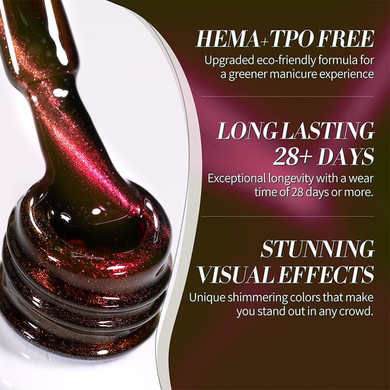 TPO & HEMA Free Glass Bead Cat Magnetic Gel MY121 Guava Soda 10ml Gel Nail Polish BORN PRETTY 