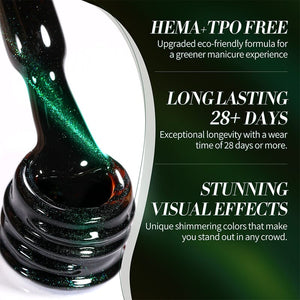 TPO & HEMA Free Glass Bead Cat Magnetic Gel MY126 Mint Soda 10ml Gel Nail Polish BORN PRETTY 