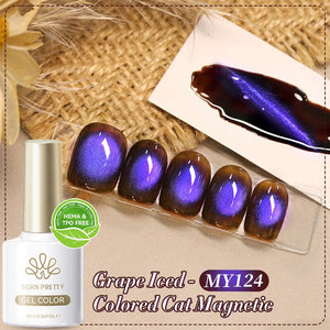 TPO & HEMA Free Glass Bead Cat Magnetic Gel Polish 10ml Gel Nail Polish BORN PRETTY MY124 