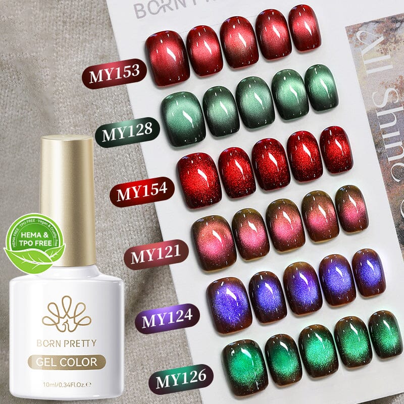 TPO & HEMA Free Glass Bead Cat Magnetic Gel Polish 10ml Gel Nail Polish BORN PRETTY 