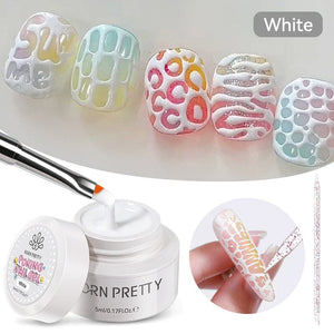 Poking Nail Gel 5ml Gel Nail Polish BORN PRETTY White 