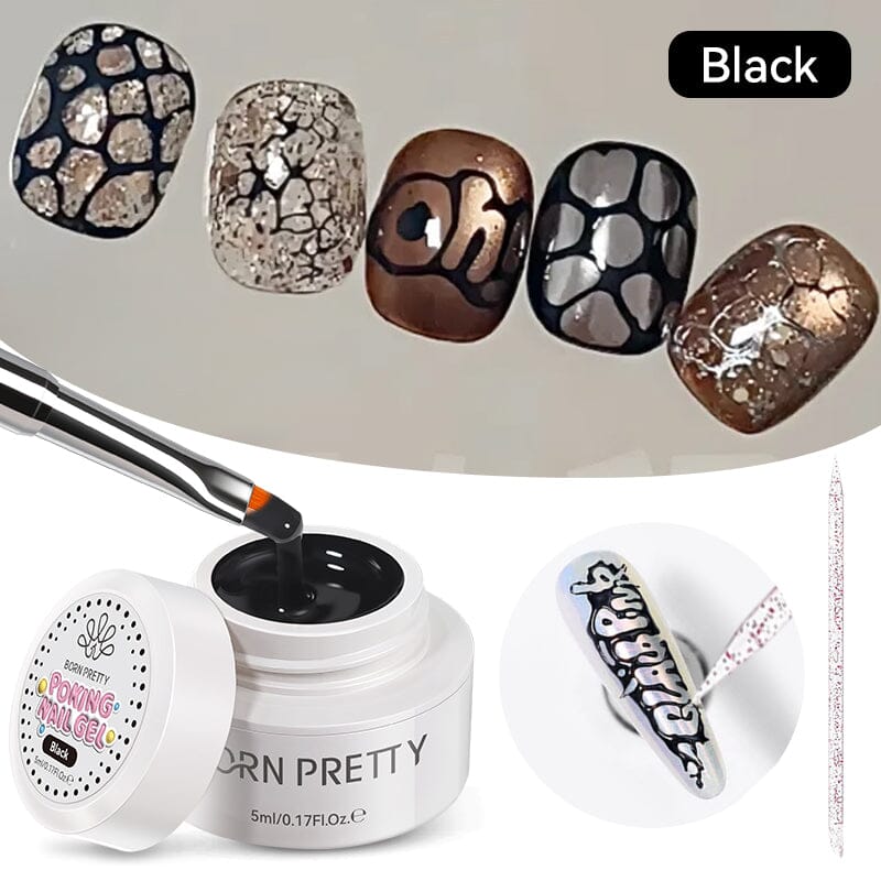 Poking Nail Gel 5ml Gel Nail Polish BORN PRETTY Black 